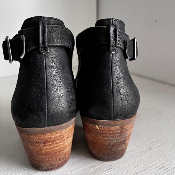 Lucky Brand Barimo Black leather open toe cut out bootie size 10 - Picture 5 of 12